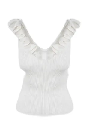 Zimmermann Anneke V-Neck Frill Tank Top